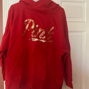 Victoria Secret oversized large red hoodie